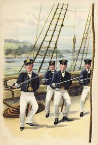 Il futuro re Giorgio V come cadetto navale, 1877 da Henry Payne